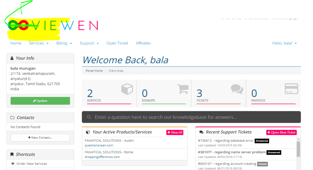 viewen two websites