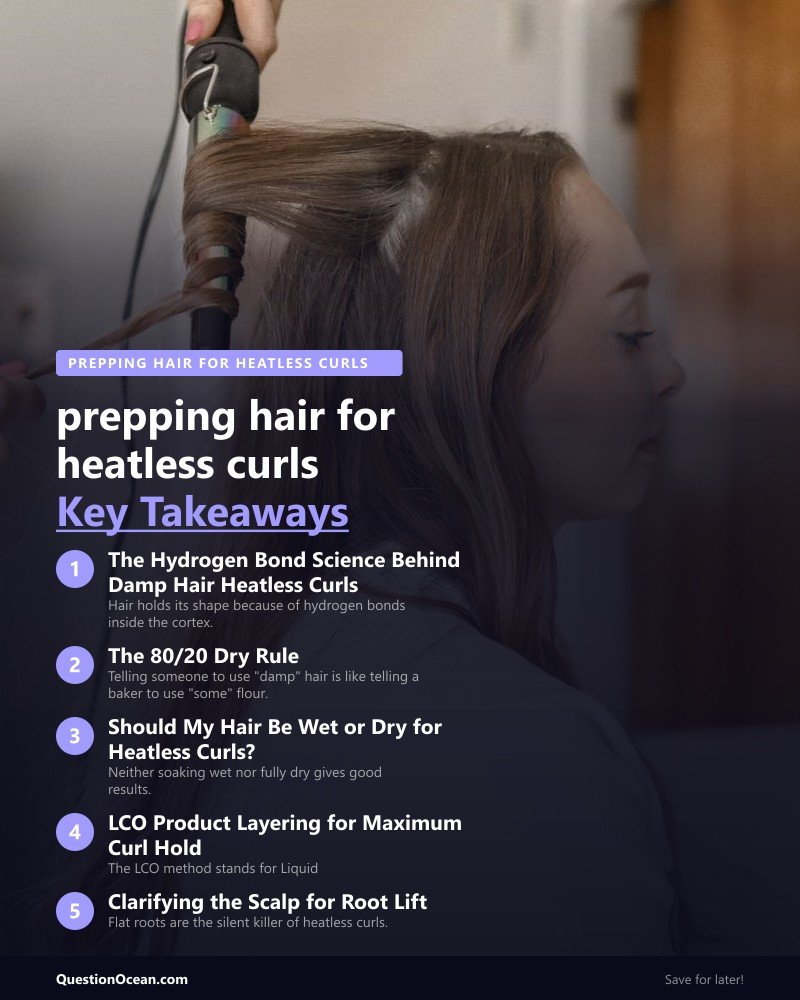 Key takeaways about prepping hair for heatless curls