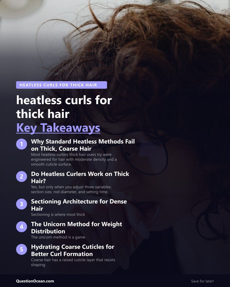Key takeaways about heatless curls for thick hair