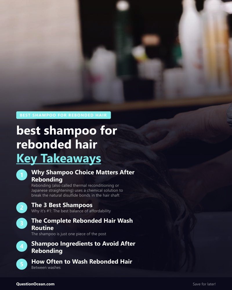 Key takeaways about best shampoo for rebonded hair