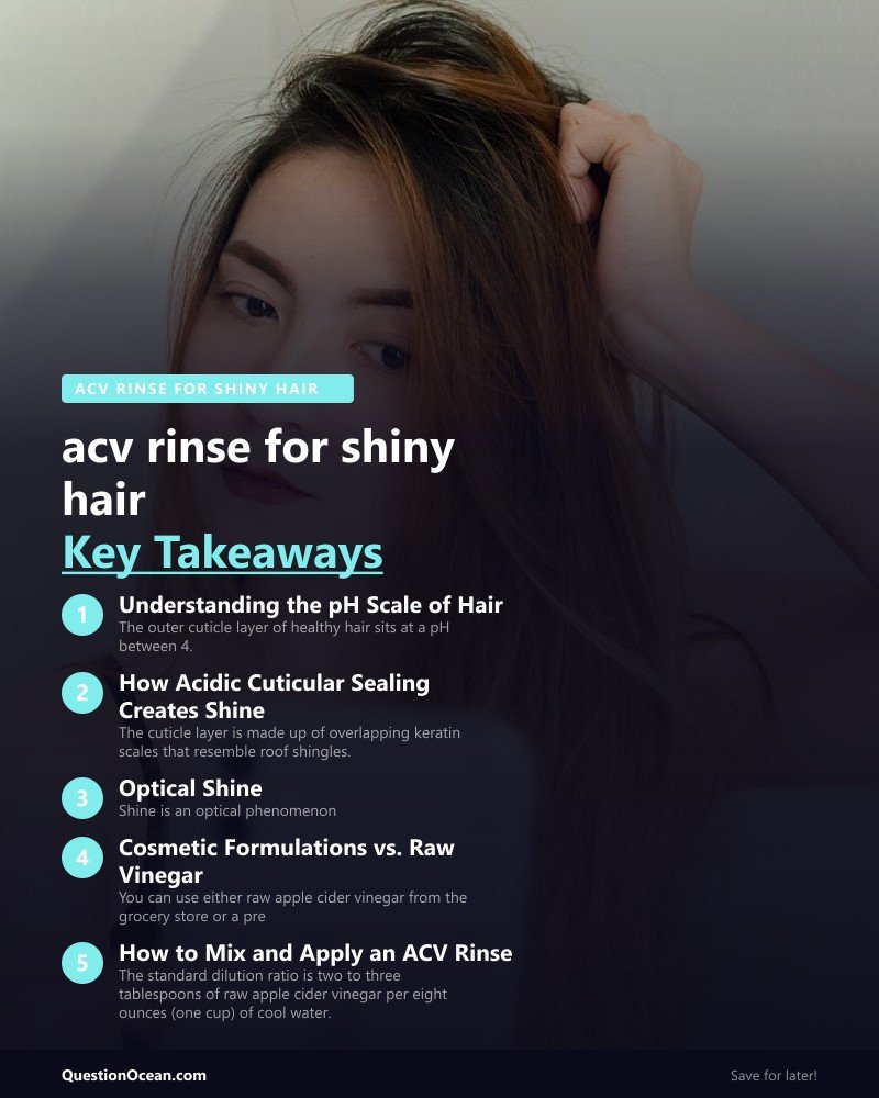 Key takeaways about acv rinse for shiny hair