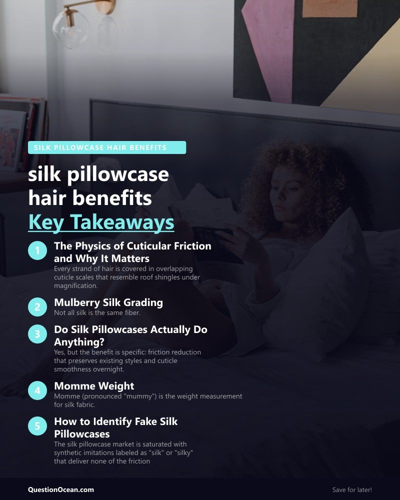 Key takeaways about silk pillowcase hair benefits
