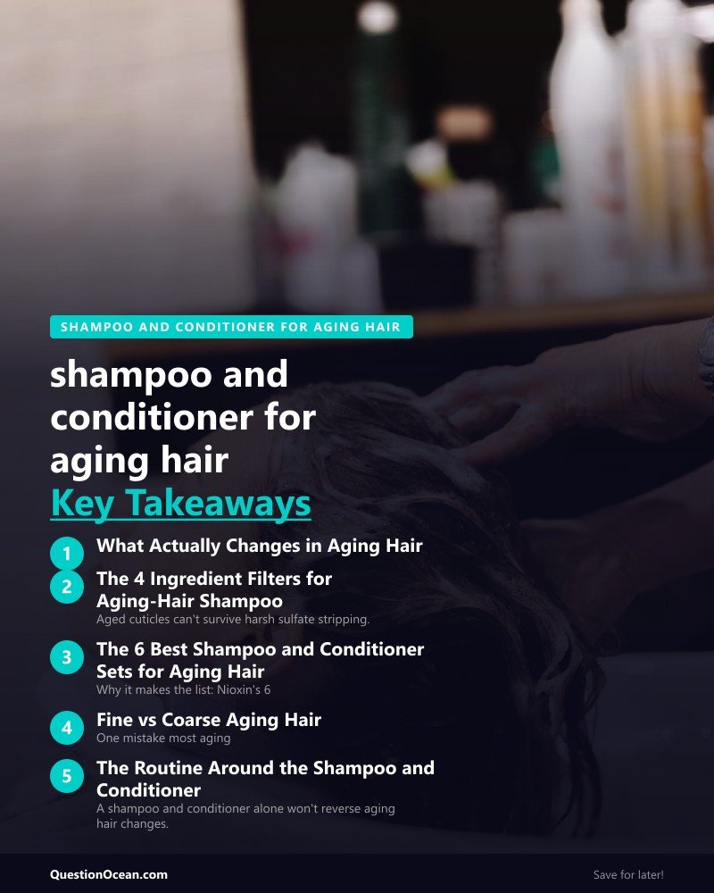 Key takeaways about shampoo and conditioner for aging hair