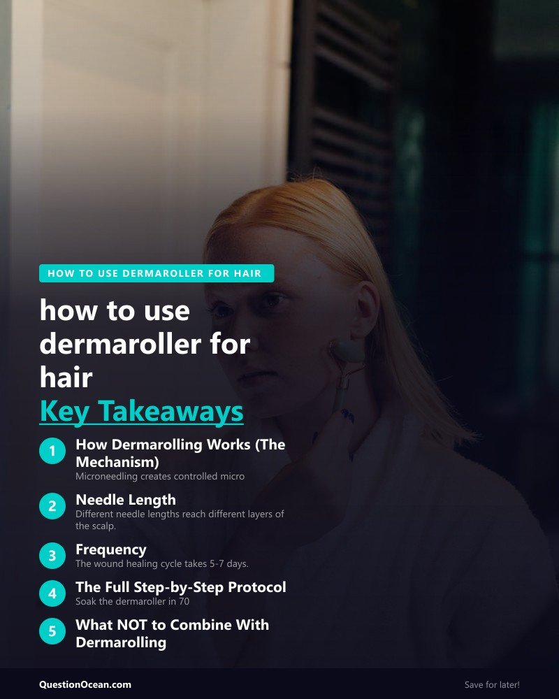 Key takeaways about how to use dermaroller for hair