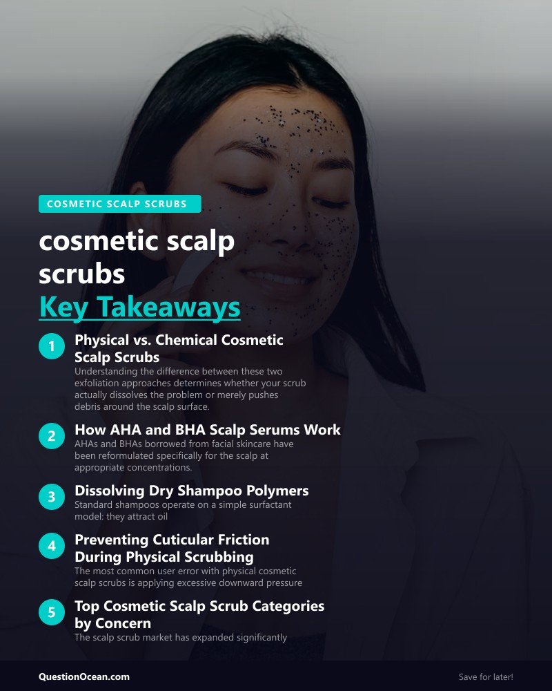 Key takeaways about cosmetic scalp scrubs