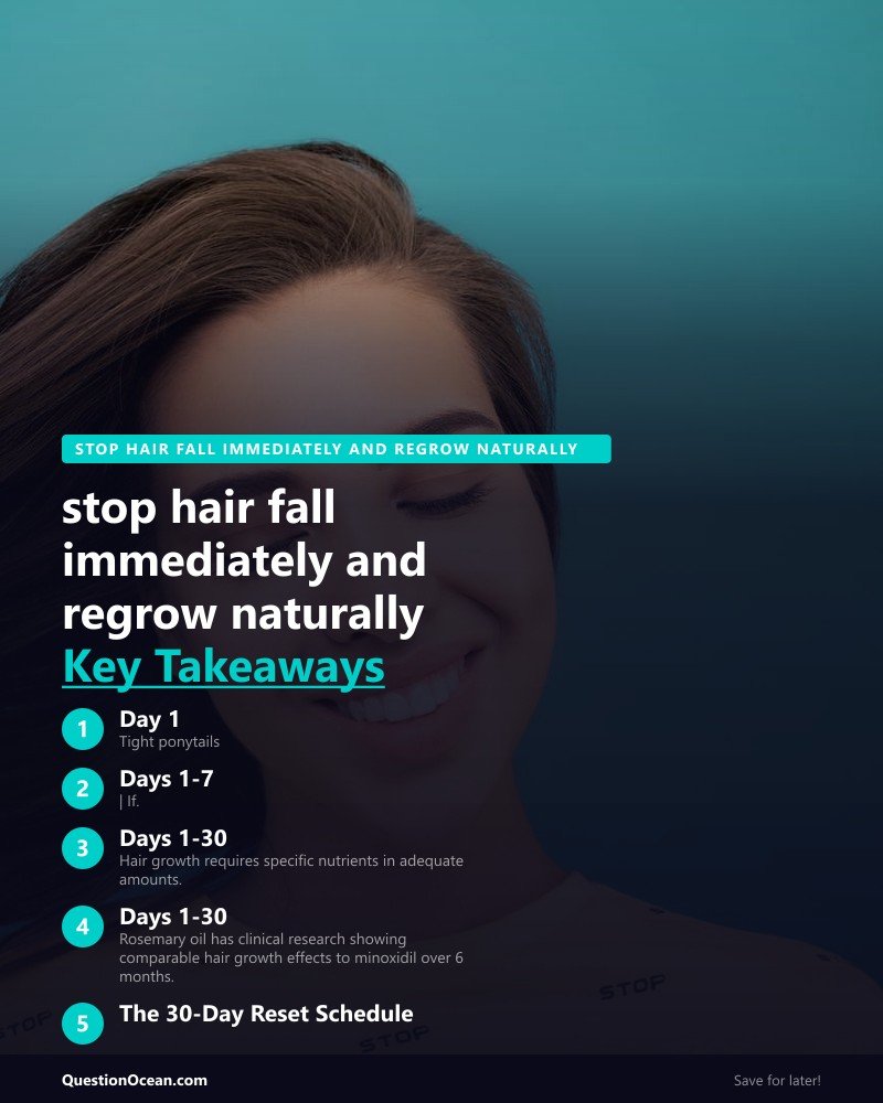 Key takeaways about stop hair fall immediately and regrow naturally