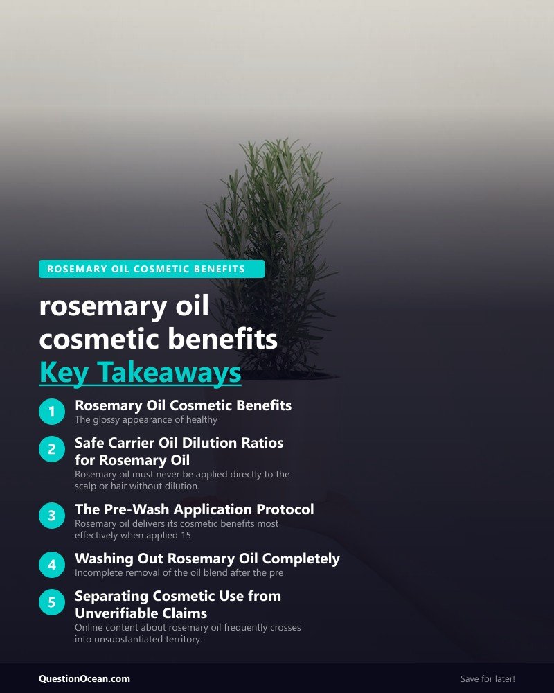 Key takeaways about rosemary oil cosmetic benefits