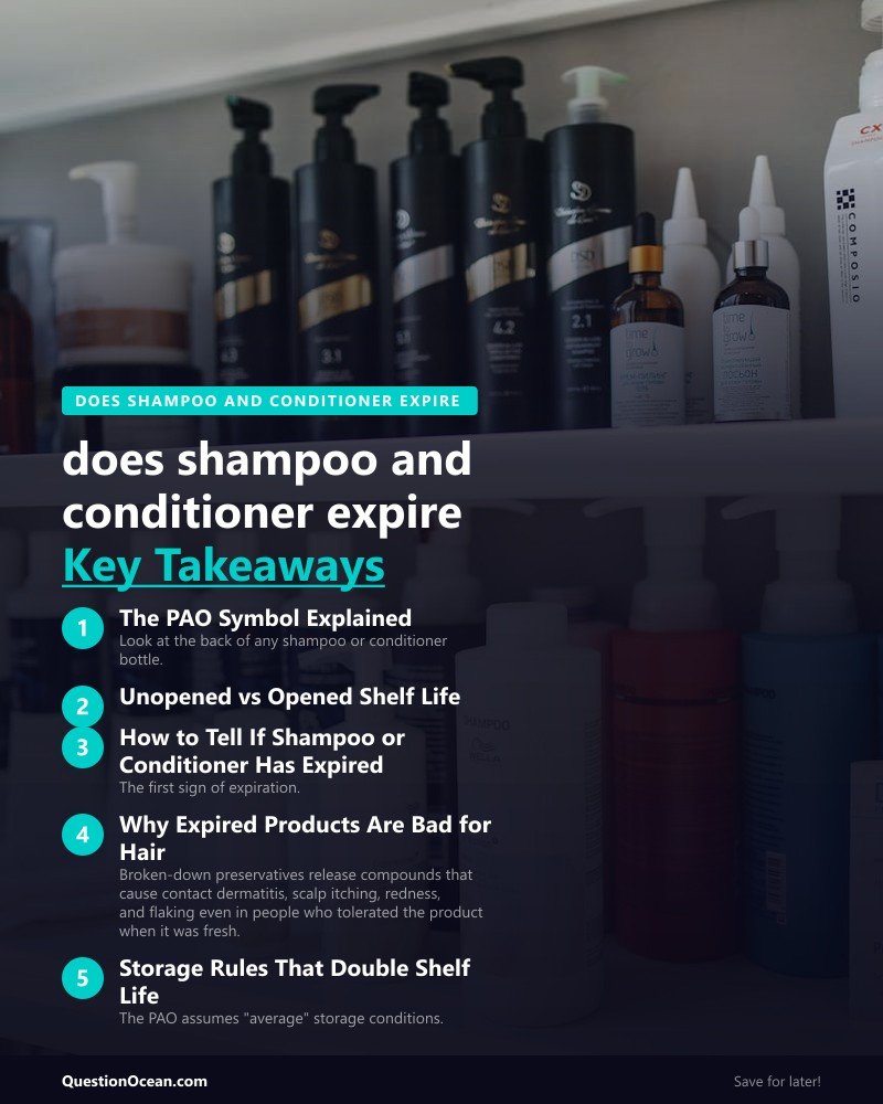 Key takeaways about does shampoo and conditioner expire