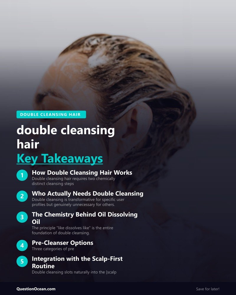 Key takeaways about double cleansing hair