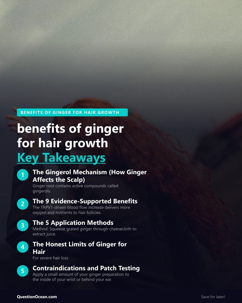 Key takeaways about benefits of ginger for hair growth