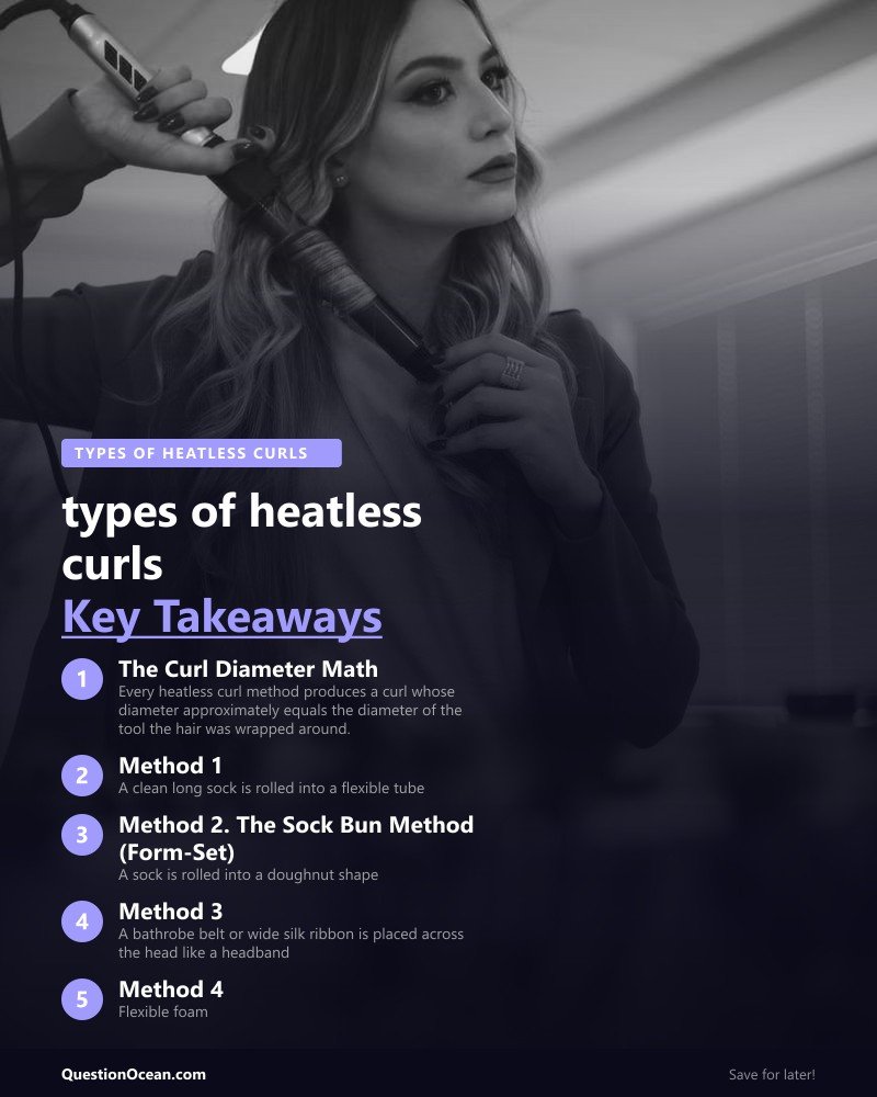 Key takeaways about types of heatless curls