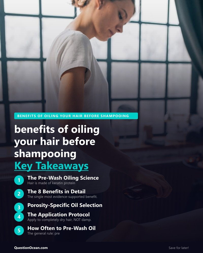 Key takeaways about benefits of oiling your hair before shampooing