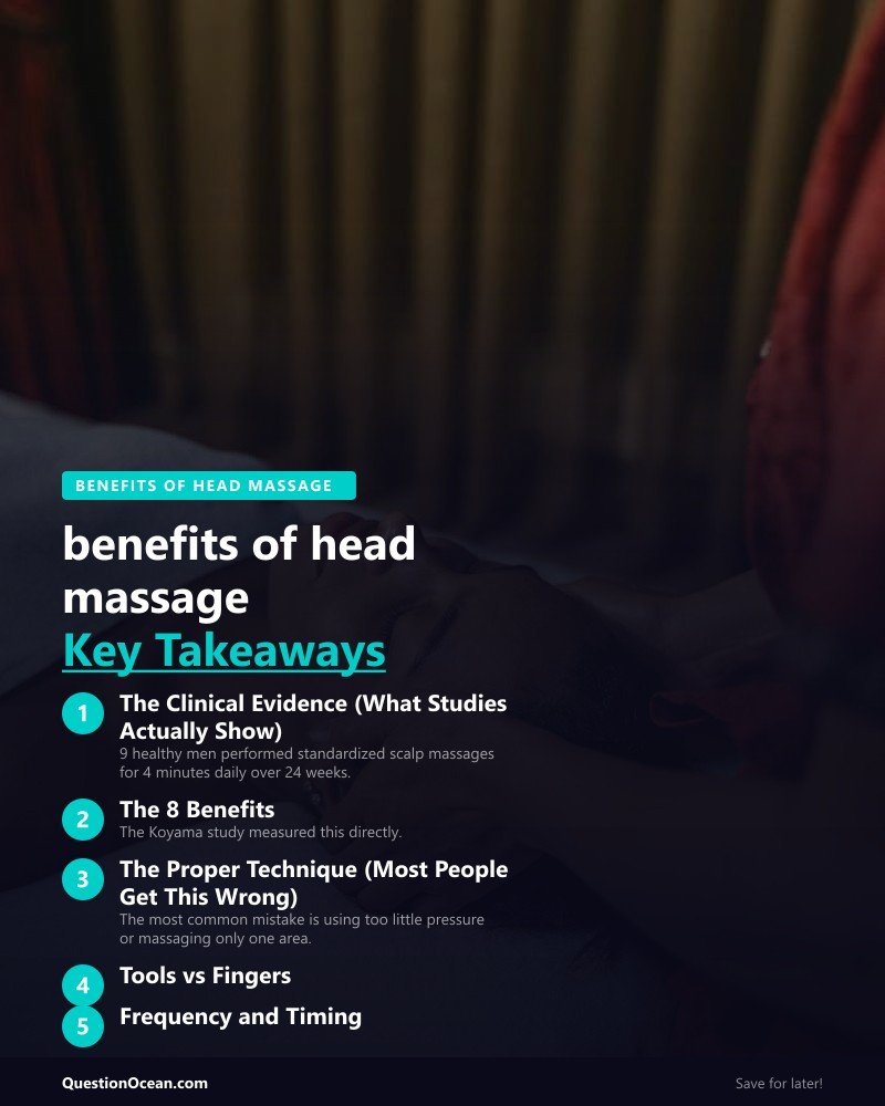 Key takeaways about benefits of head massage