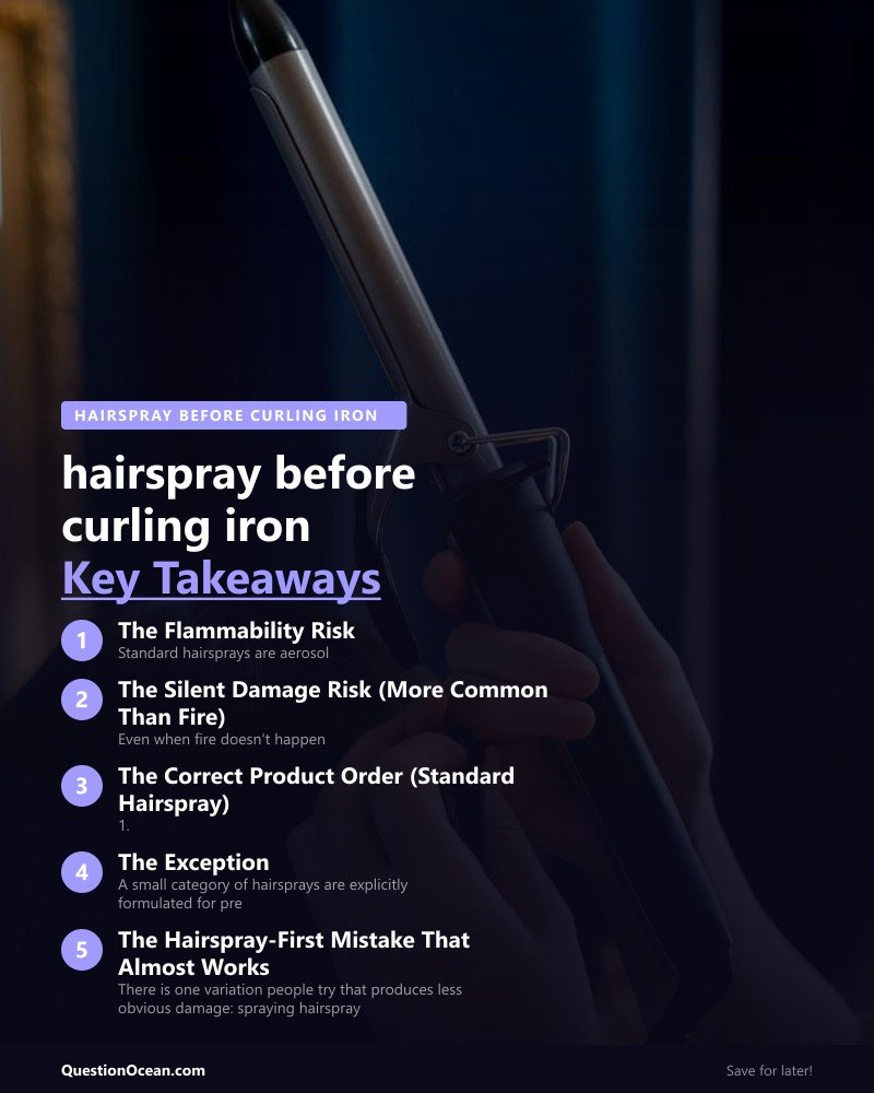 Key takeaways about hairspray before curling iron