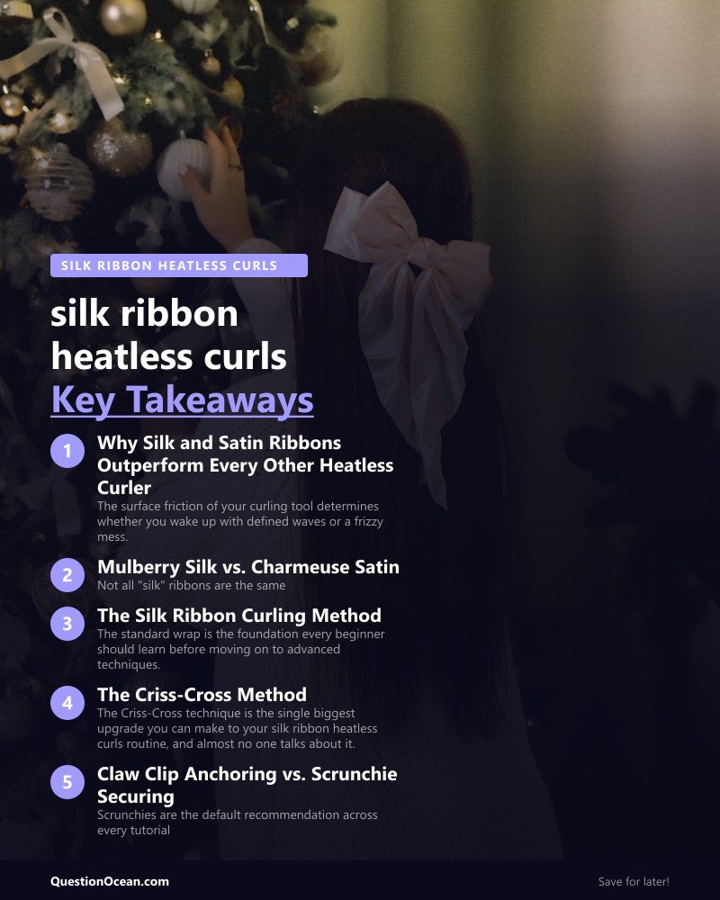 Key takeaways about silk ribbon heatless curls