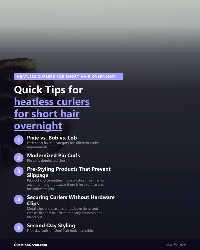 Key takeaways about heatless curlers for short hair overnight