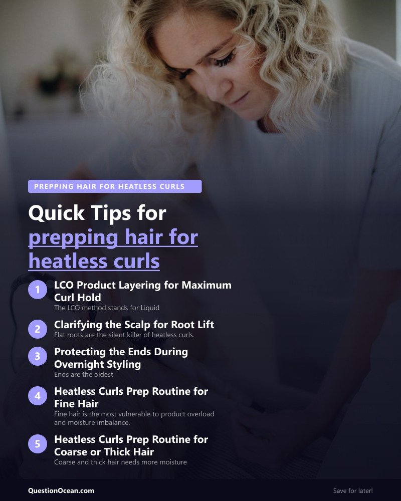 Key takeaways about prepping hair for heatless curls