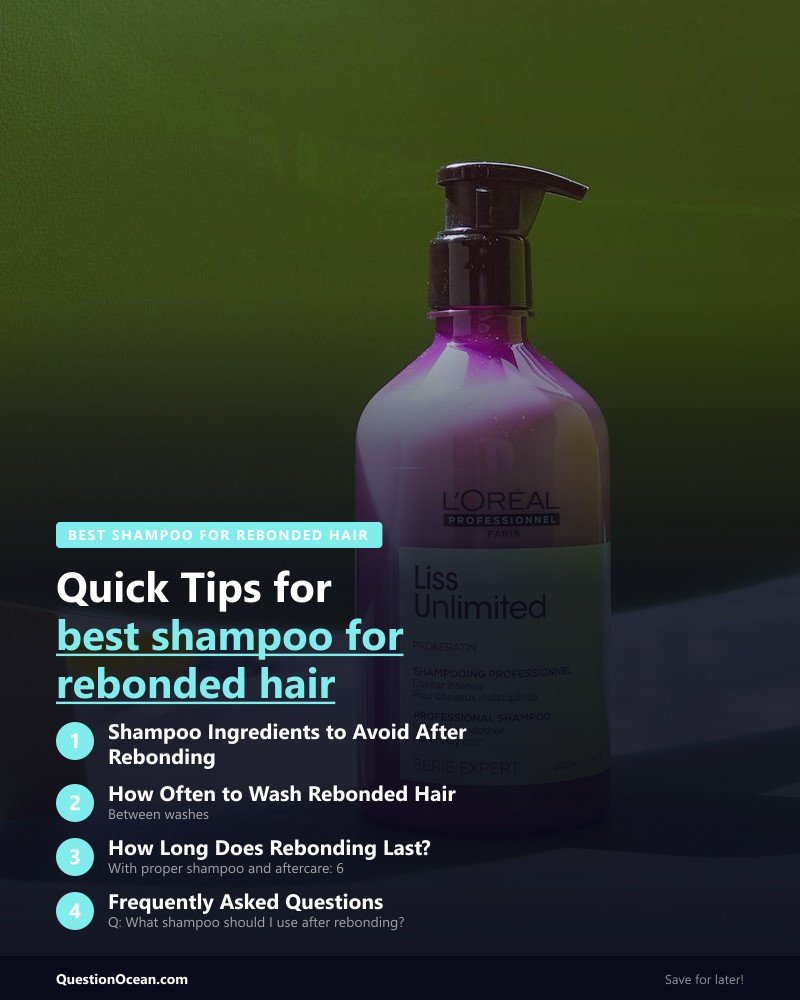 Key takeaways about best shampoo for rebonded hair