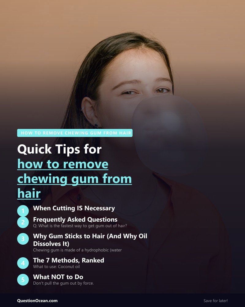 Key takeaways about how to remove chewing gum from hair