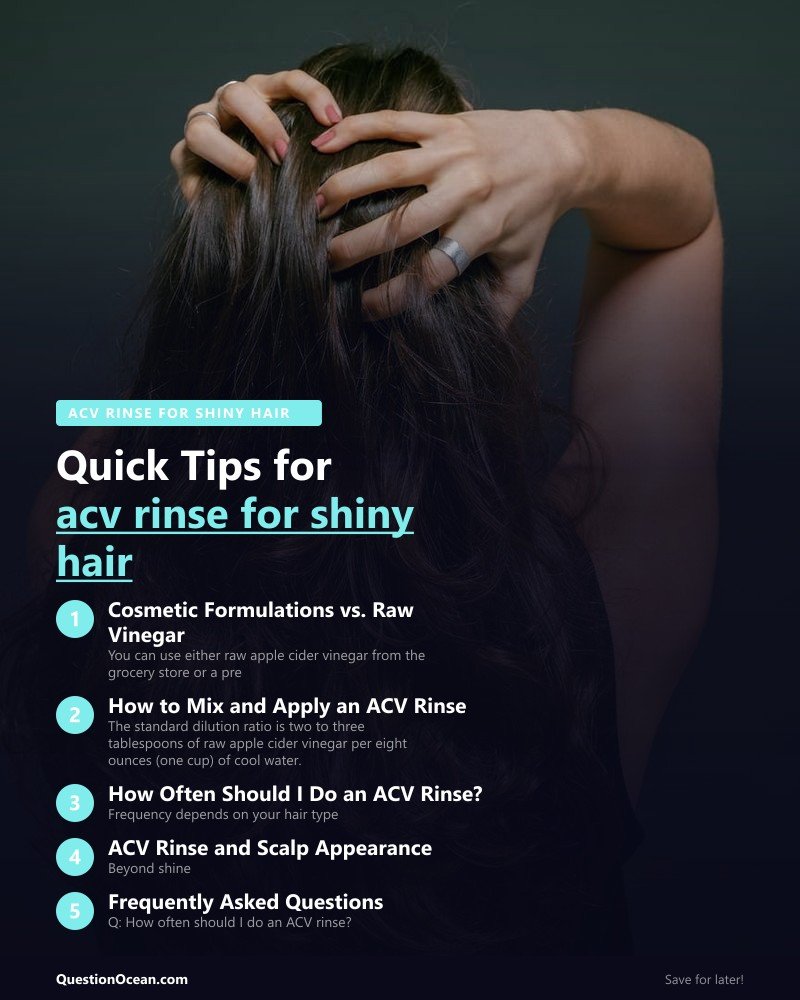 Key takeaways about acv rinse for shiny hair