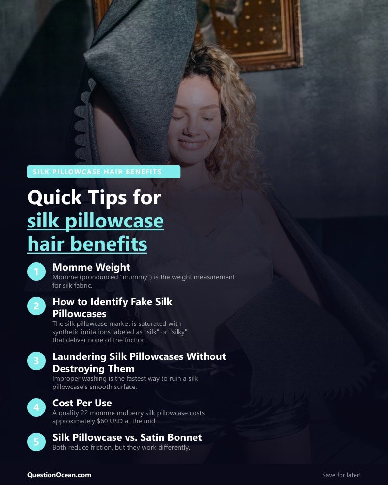Key takeaways about silk pillowcase hair benefits