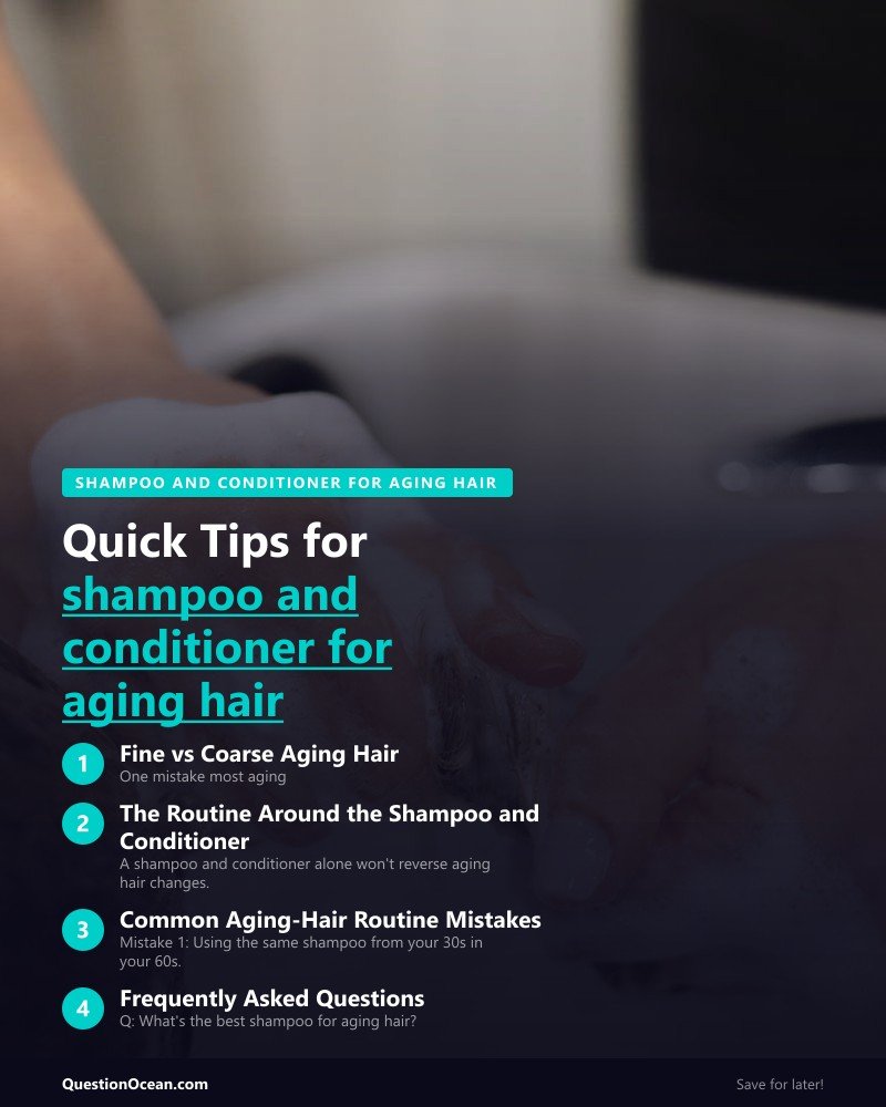 Key takeaways about shampoo and conditioner for aging hair