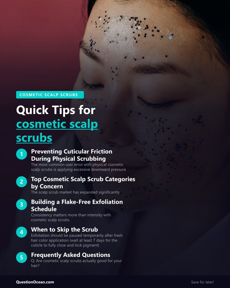 Key takeaways about cosmetic scalp scrubs