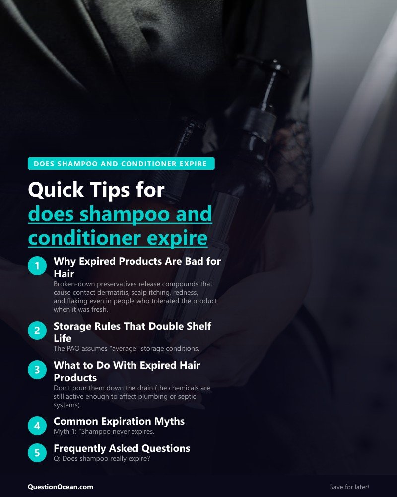 Key takeaways about does shampoo and conditioner expire