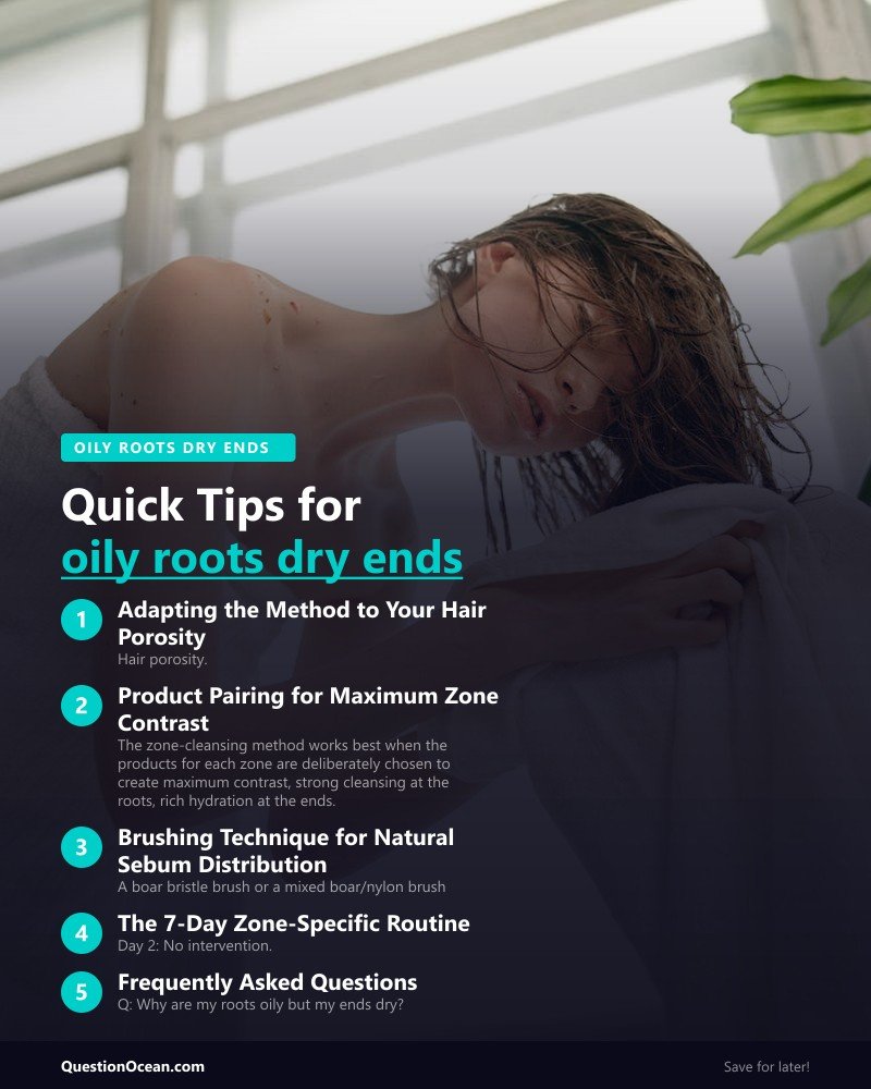 Key takeaways about oily roots dry ends