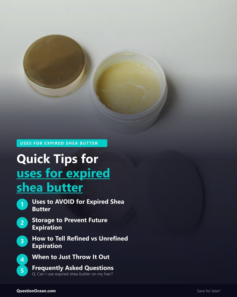 Key takeaways about uses for expired shea butter