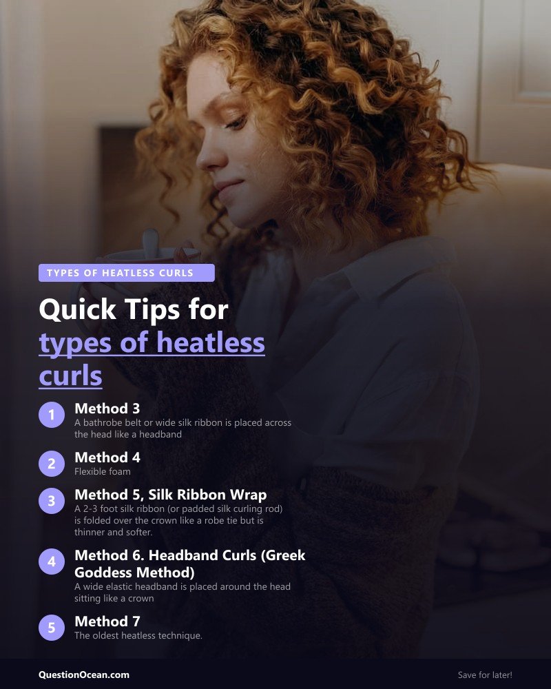 Key takeaways about types of heatless curls