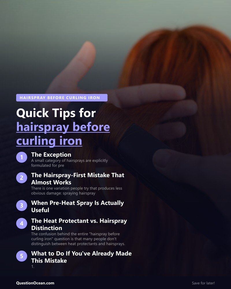 Key takeaways about hairspray before curling iron