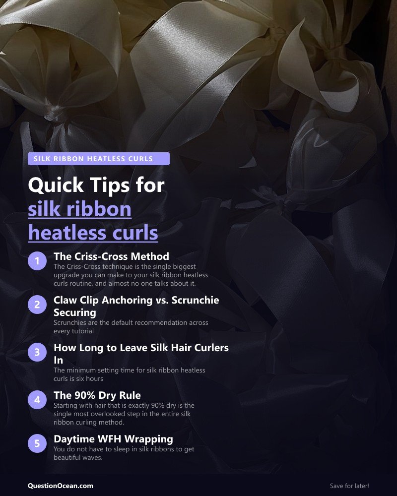 Key takeaways about silk ribbon heatless curls