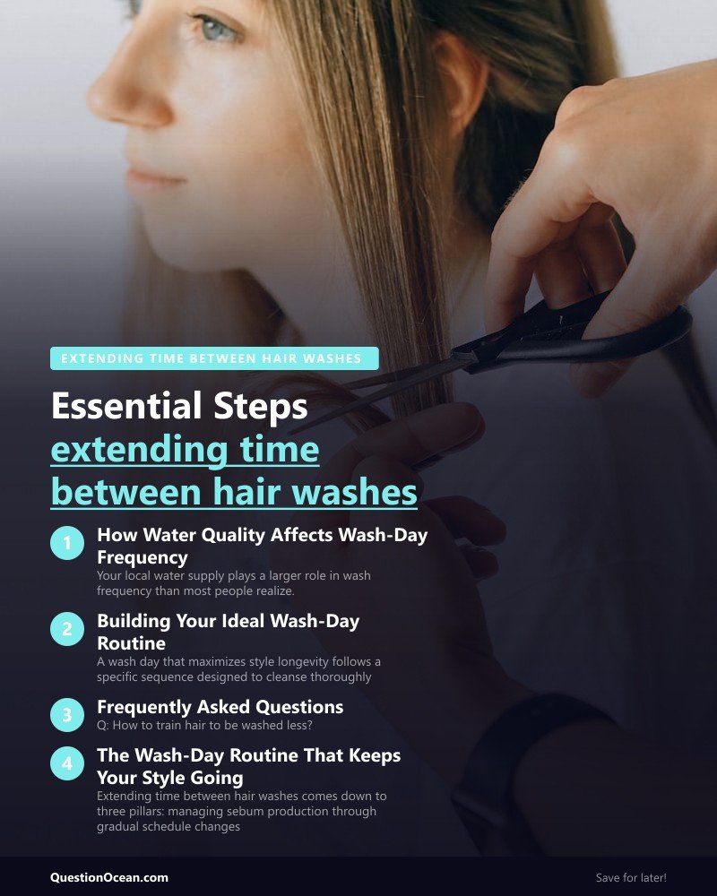 Key takeaways about extending time between hair washes