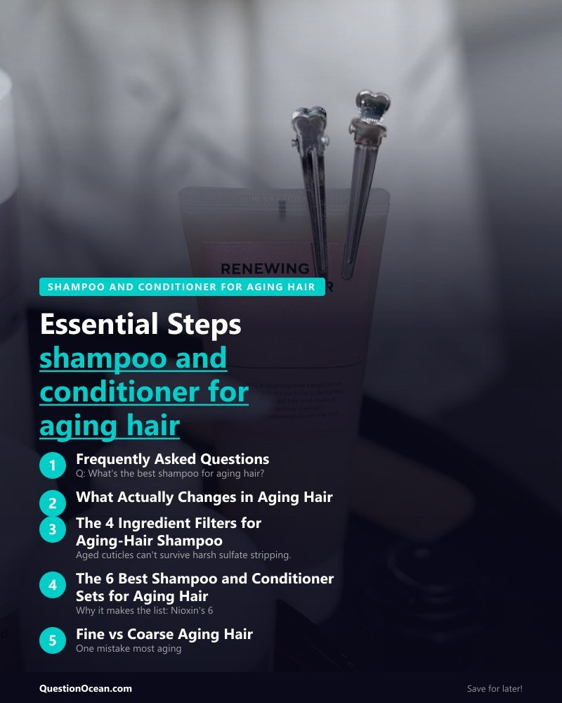 Key takeaways about shampoo and conditioner for aging hair