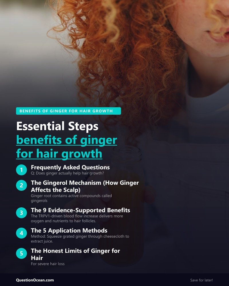 Key takeaways about benefits of ginger for hair growth