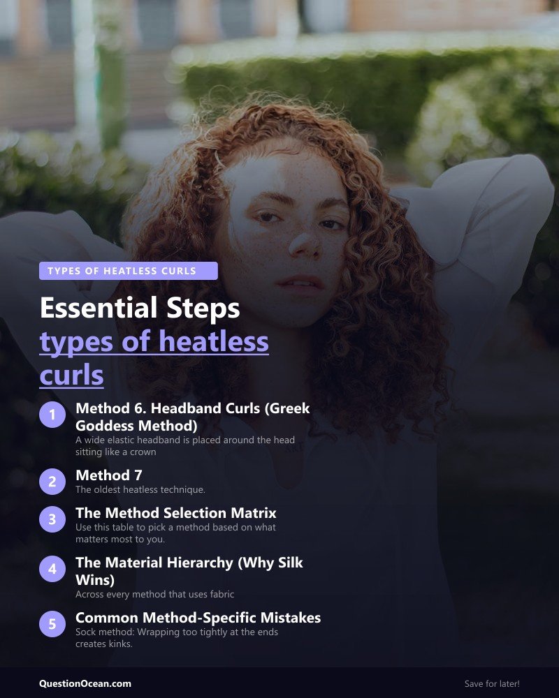 Key takeaways about types of heatless curls
