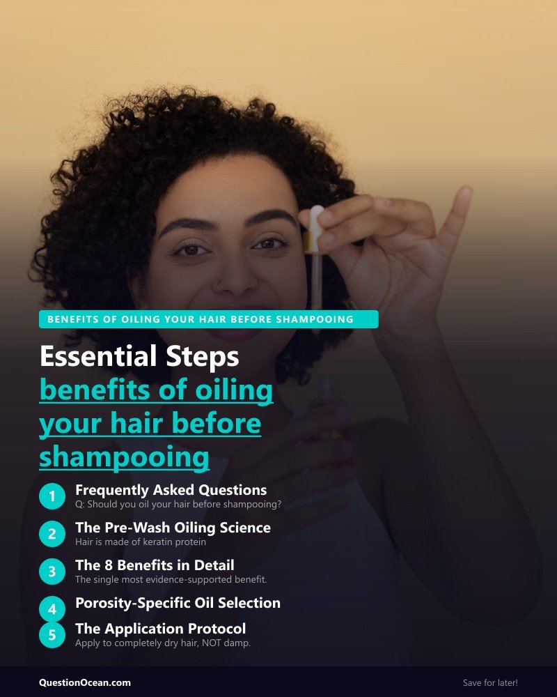 Key takeaways about benefits of oiling your hair before shampooing