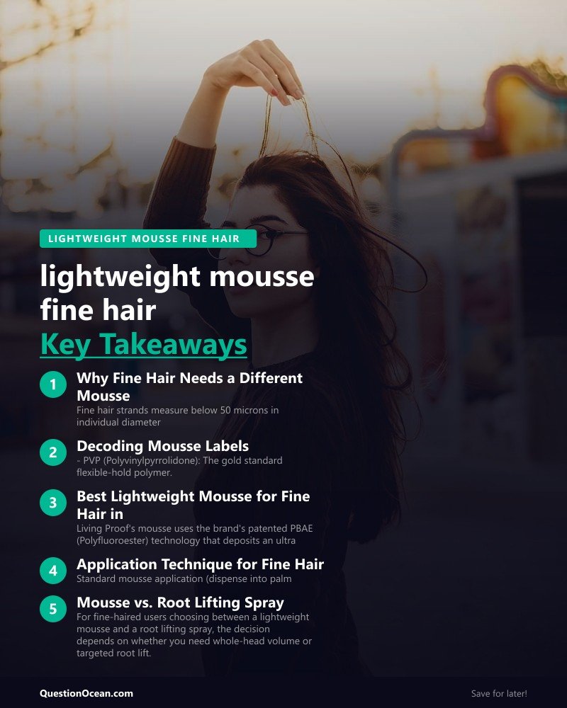 Key takeaways about lightweight mousse fine hair