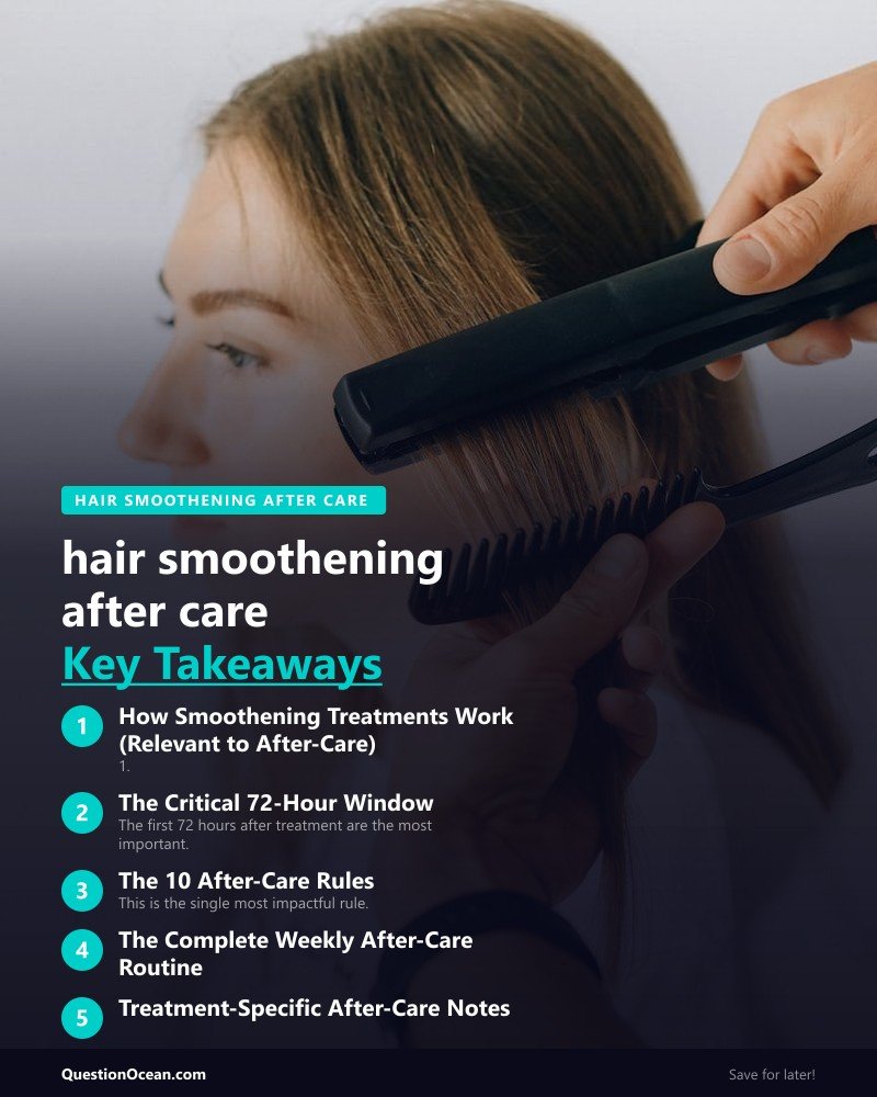 Key takeaways about hair smoothening after care