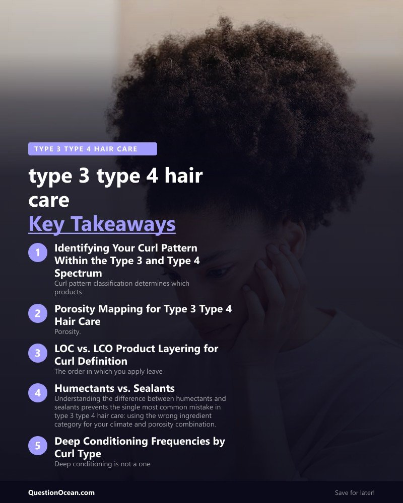 Key takeaways about type 3 type 4 hair care