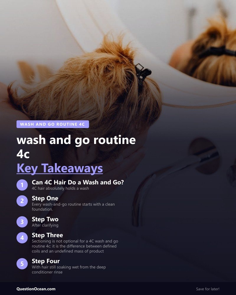 Key takeaways about wash and go routine 4c