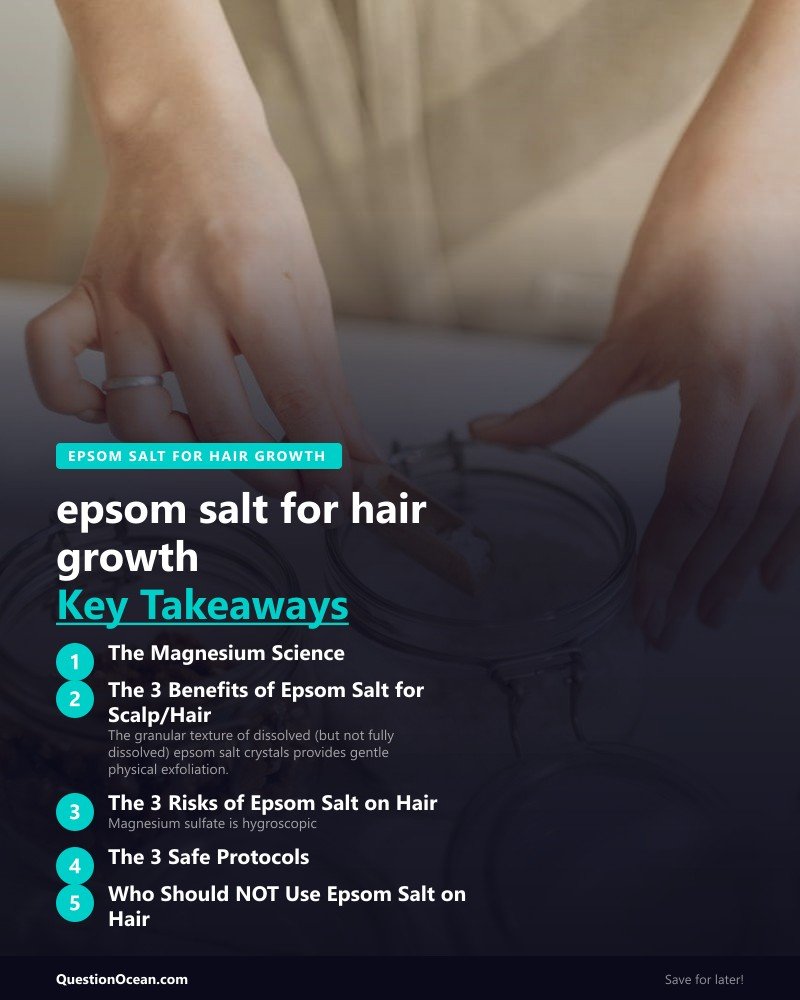 Key takeaways about epsom salt for hair growth