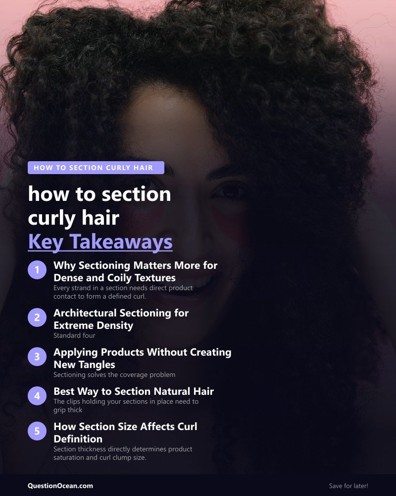 Key takeaways about how to section curly hair