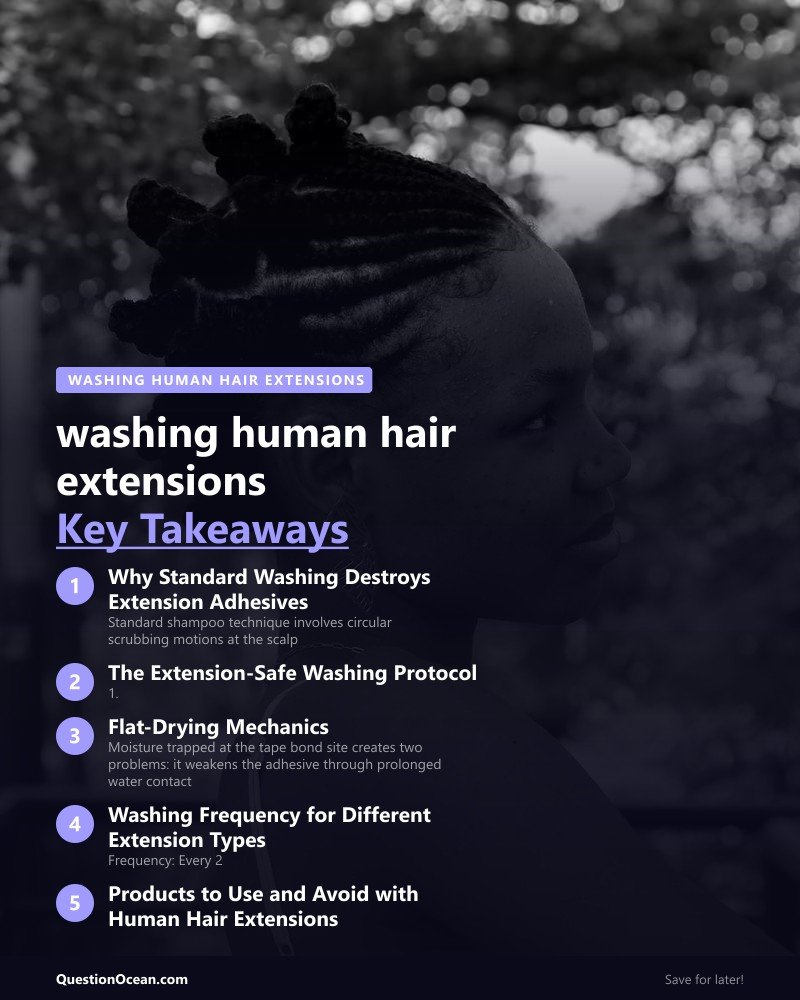 Key takeaways about washing human hair extensions