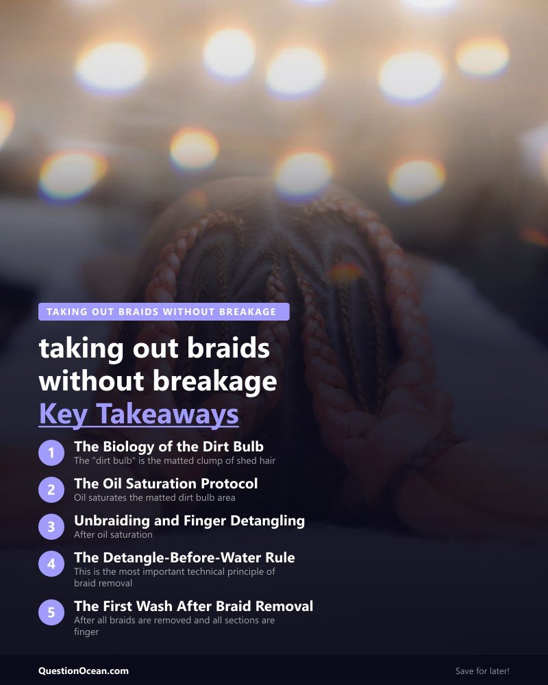 Key takeaways about taking out braids without breakage