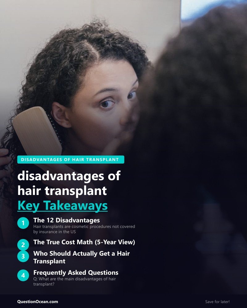 Key takeaways about disadvantages of hair transplant