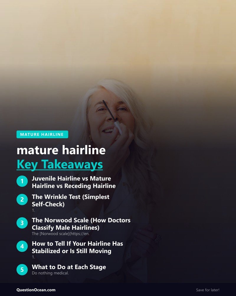 Key takeaways about mature hairline