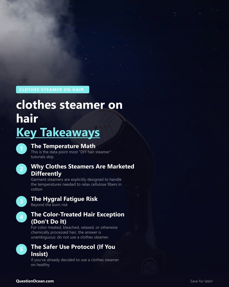 Key takeaways about clothes steamer on hair