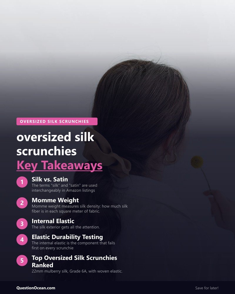 Key takeaways about oversized silk scrunchies
